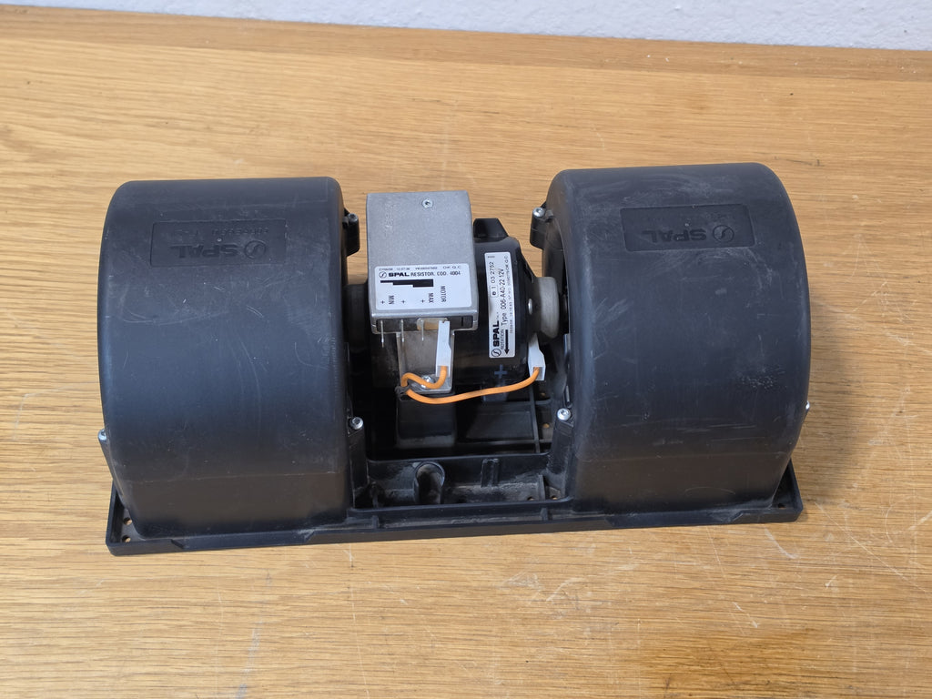 SPAL 006-A40-22 12V Dual Squirrel Cage Blower Fan Motor Assembly w/ Resistor 400