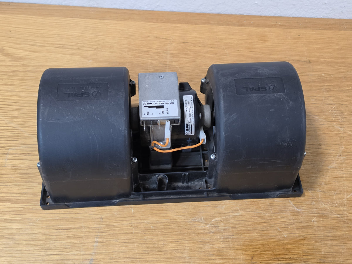 SPAL 006-A40-22 12V Dual Squirrel Cage Blower Fan Motor Assembly w/ Resistor 400
