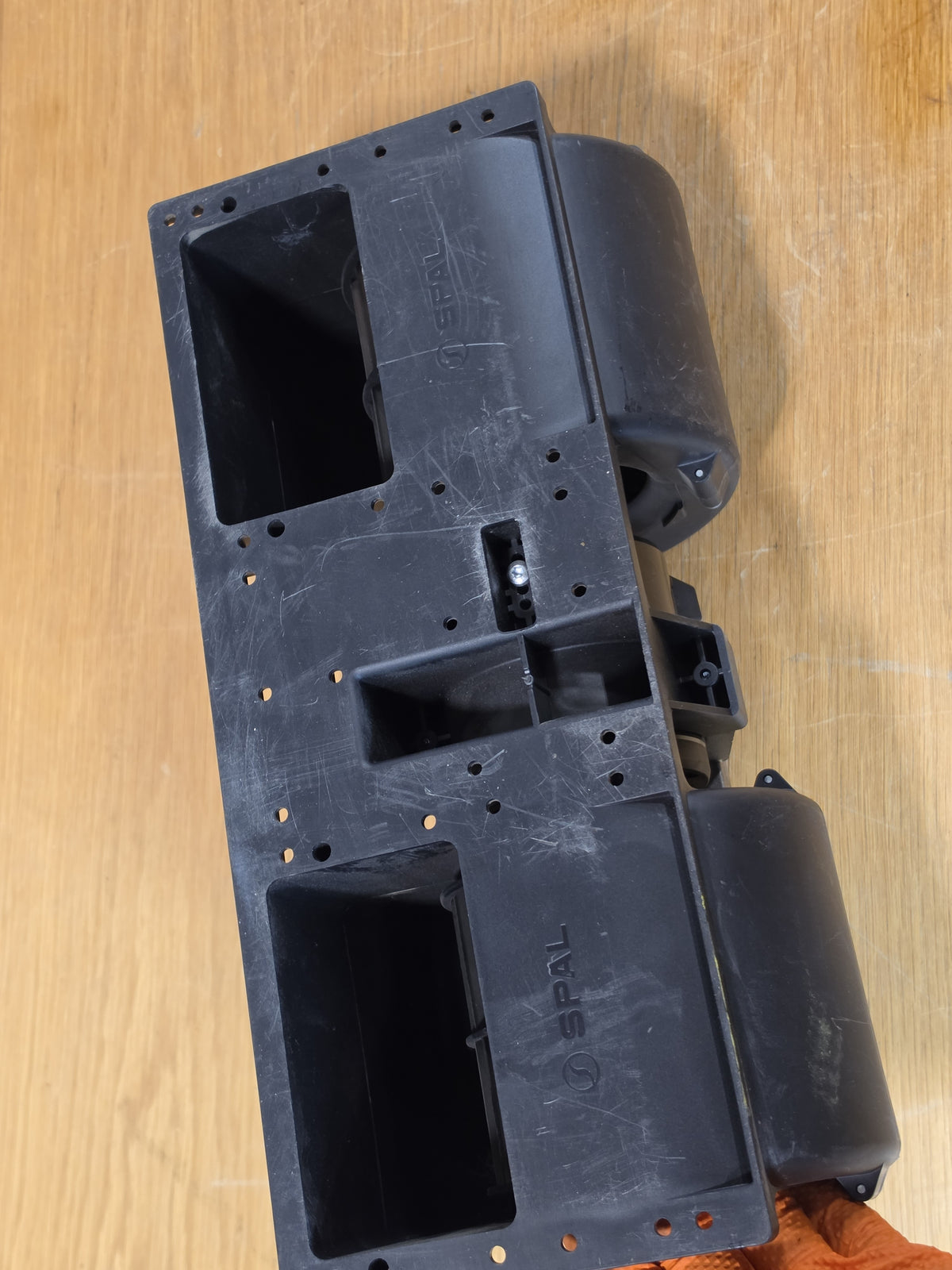 SPAL 006-A40-22 12V Dual Squirrel Cage Blower Fan Motor Assembly w/ Resistor 400