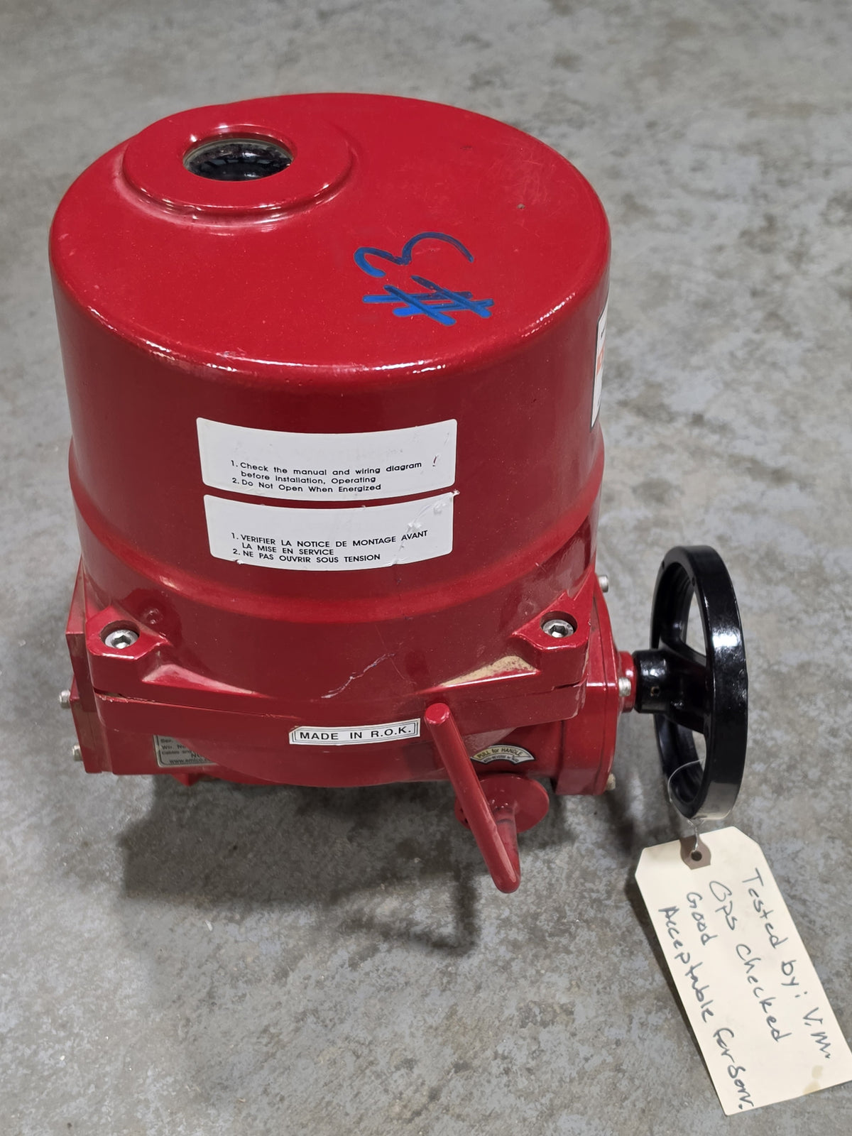 NOAH NA-025 Explosion Proof Electric Valve Actuator 24VDC EEx d IIB T4 - Tested