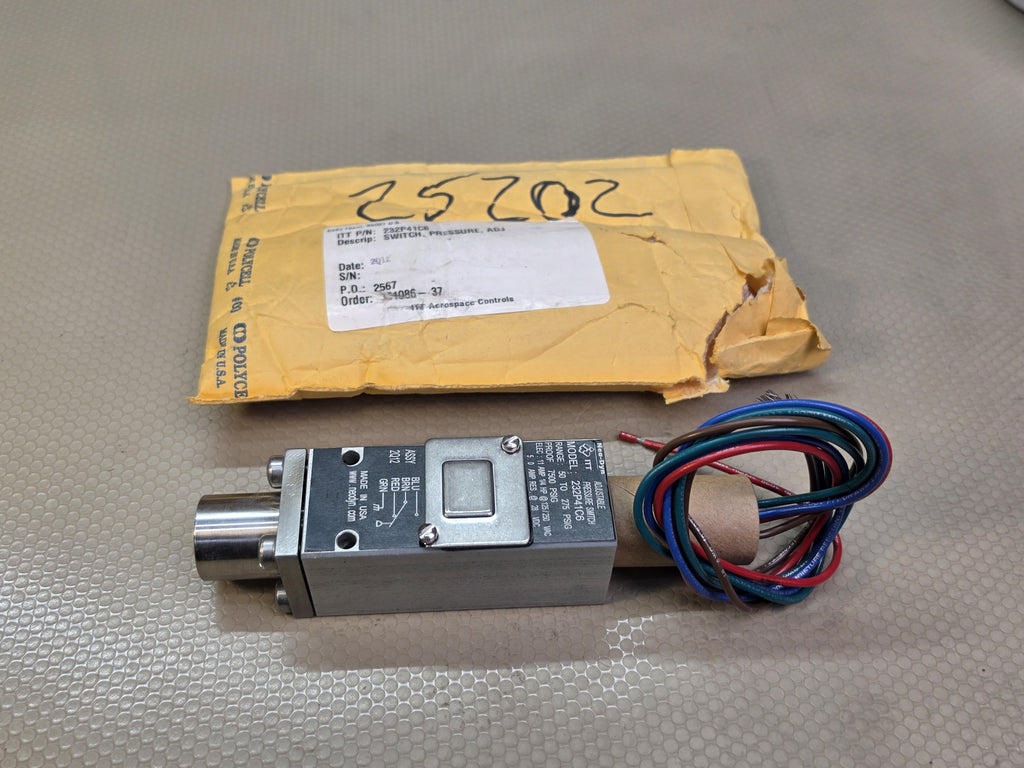 ITT Neo-Dyn 232P41C6 Adjustable Pressure Switch 50-275 PSIG 7500 Proof - NEW