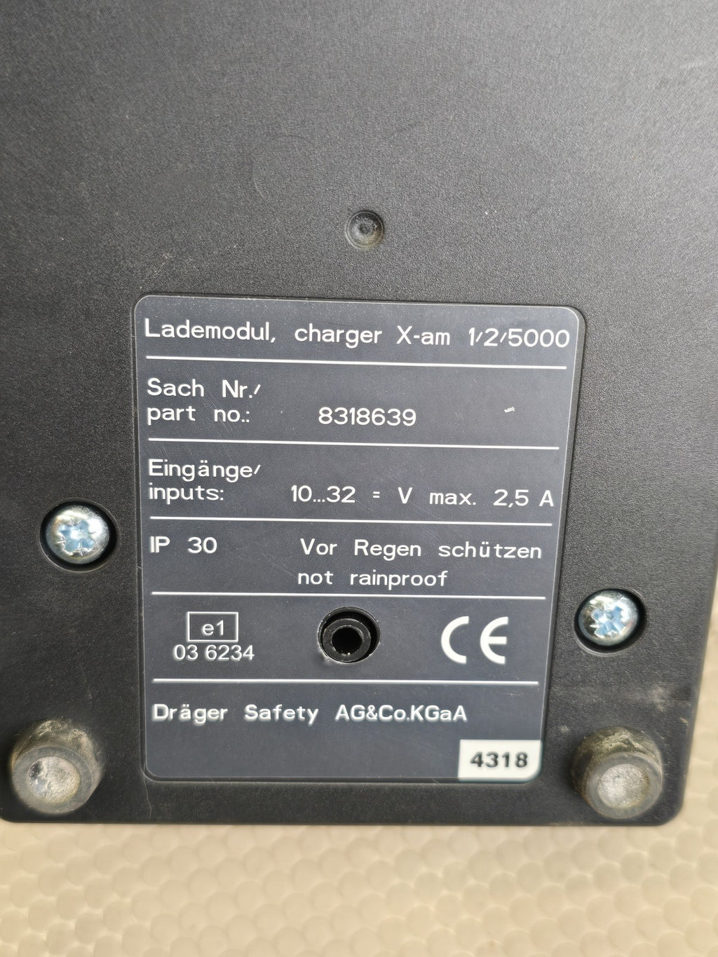 Dräger 8318639 X-am 1/2/5000 Charger w/ X-am 2500 Multi-Gas Detector
