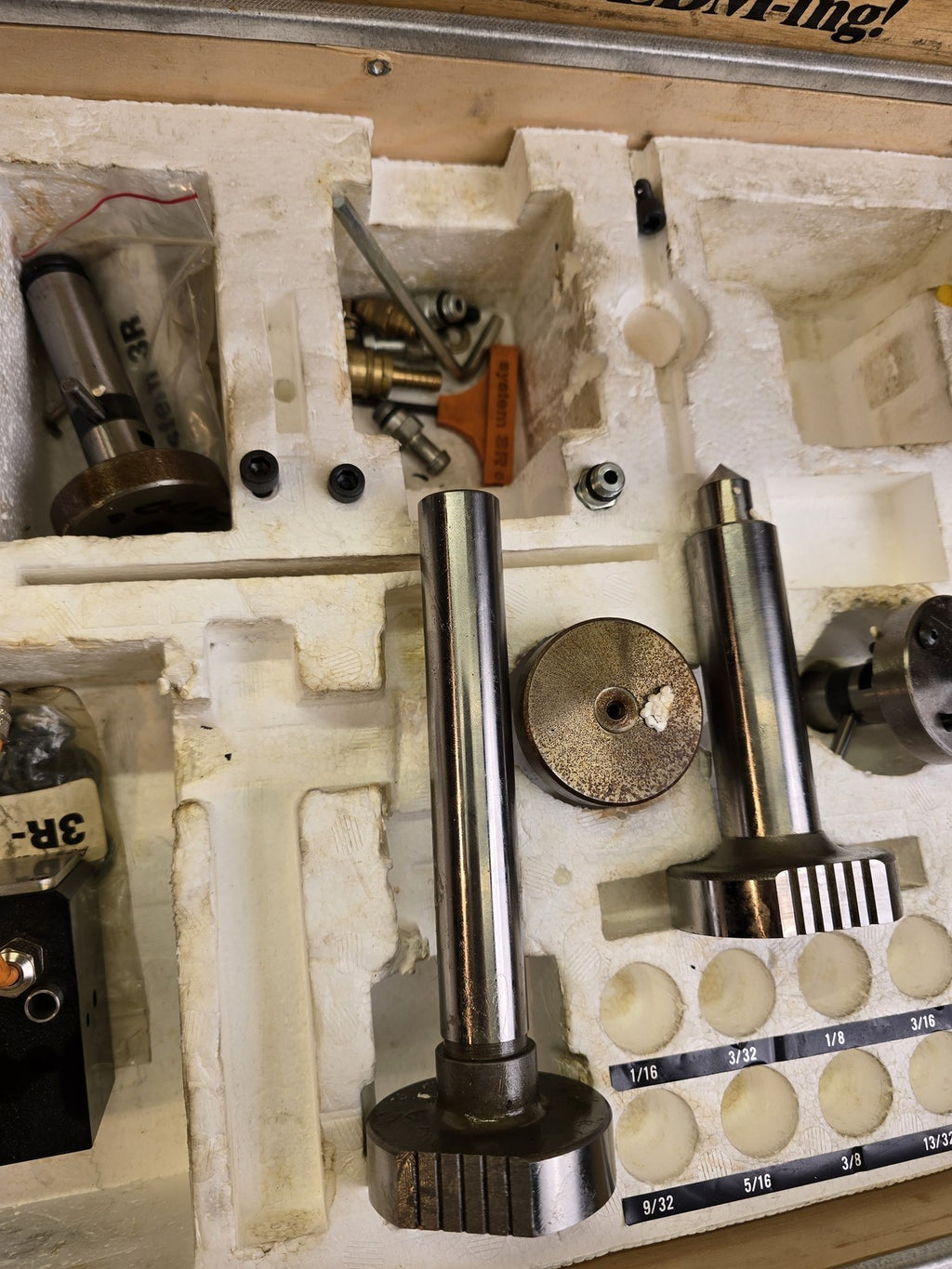 System 3R EDM Tooling Starter Kit Precision Workholding Set Wood Case