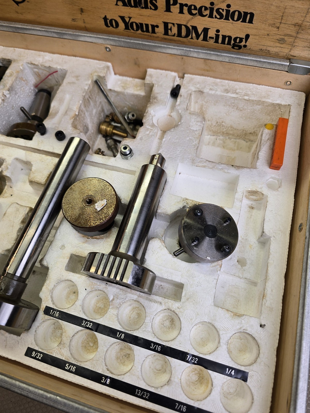 System 3R EDM Tooling Starter Kit Precision Workholding Set Wood Case