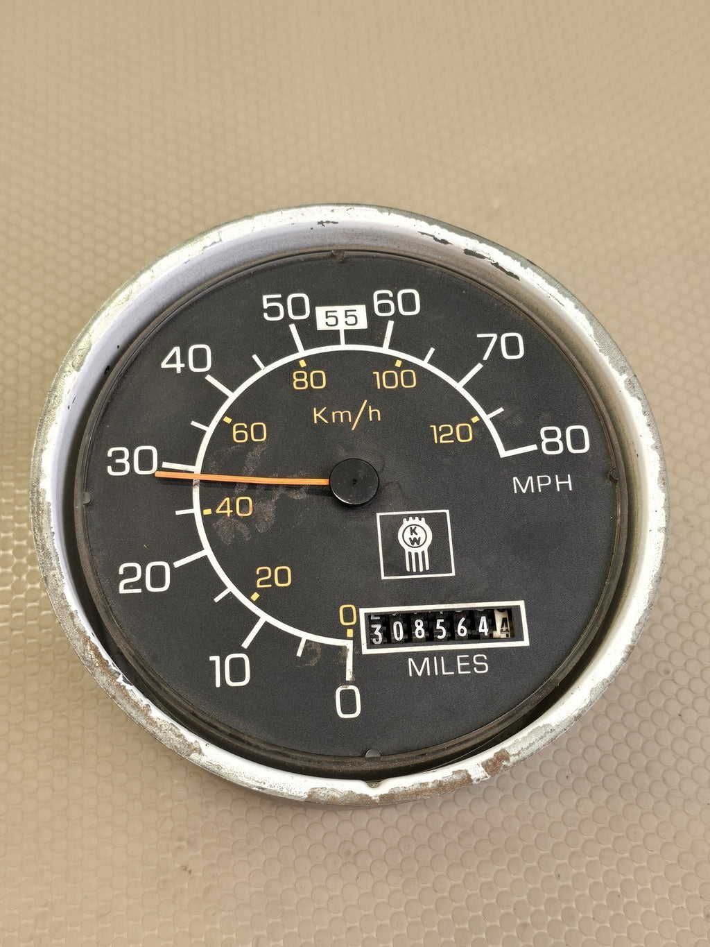 Kenworth GSB10005ATK Speedometer Gauge 80 MPH 120 Km/h Odometer Truck OEM