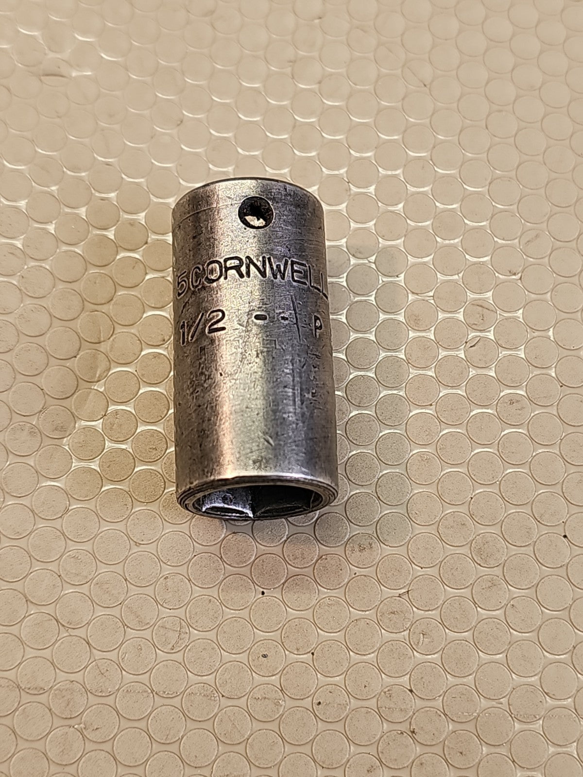 Cornwell 1/2" Impact Socket 3/8" Drive 6 Point P2216L Vintage USA Semi Deep