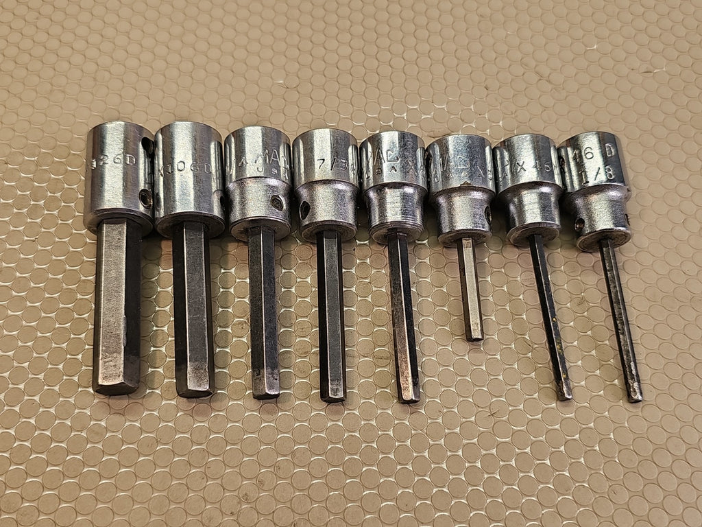Mac Tools 3/8" Drive 8pc Mixed Hex Allen Long Driver Socket Set USA 🇺🇸