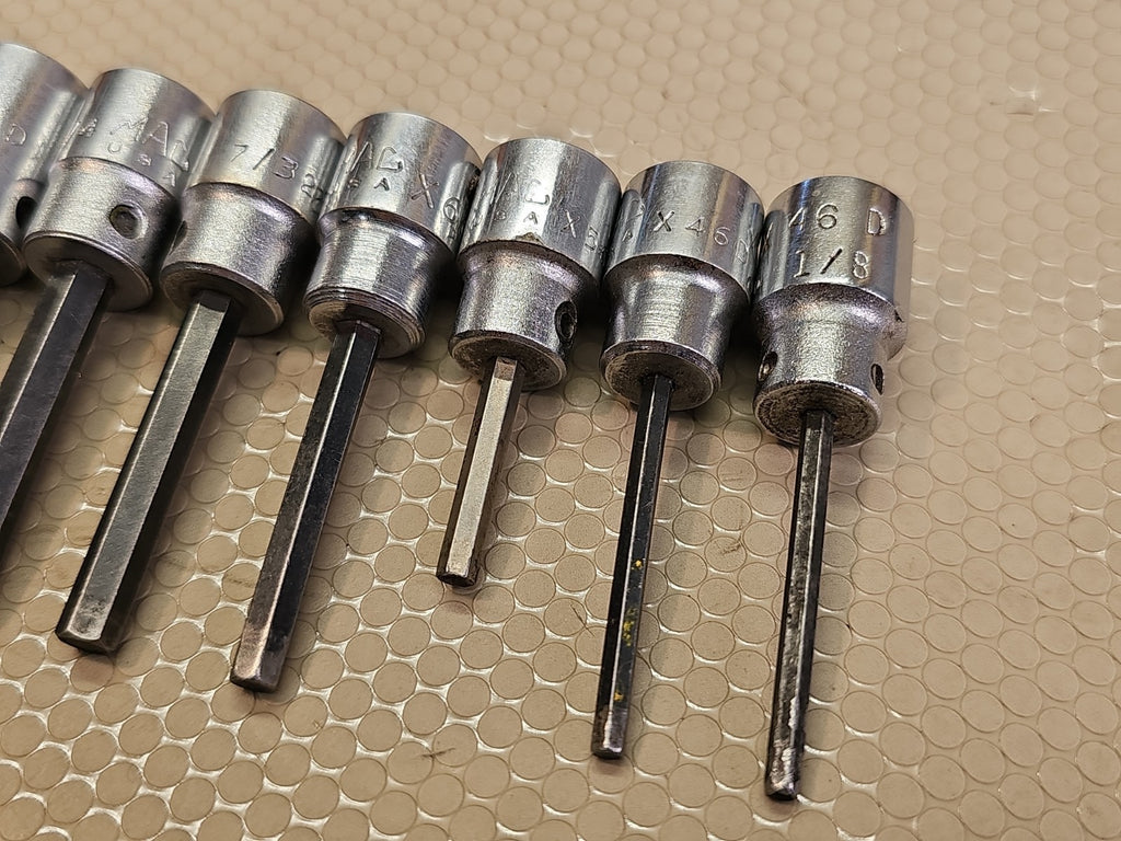 Mac Tools 3/8" Drive 8pc Mixed Hex Allen Long Driver Socket Set USA 🇺🇸
