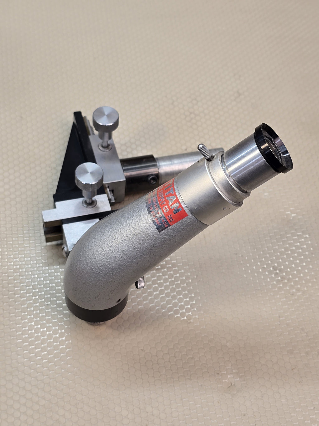 TITAN Tool Supply Co. Monocular Inspection Microscope w/ Adjustable Stand Angled