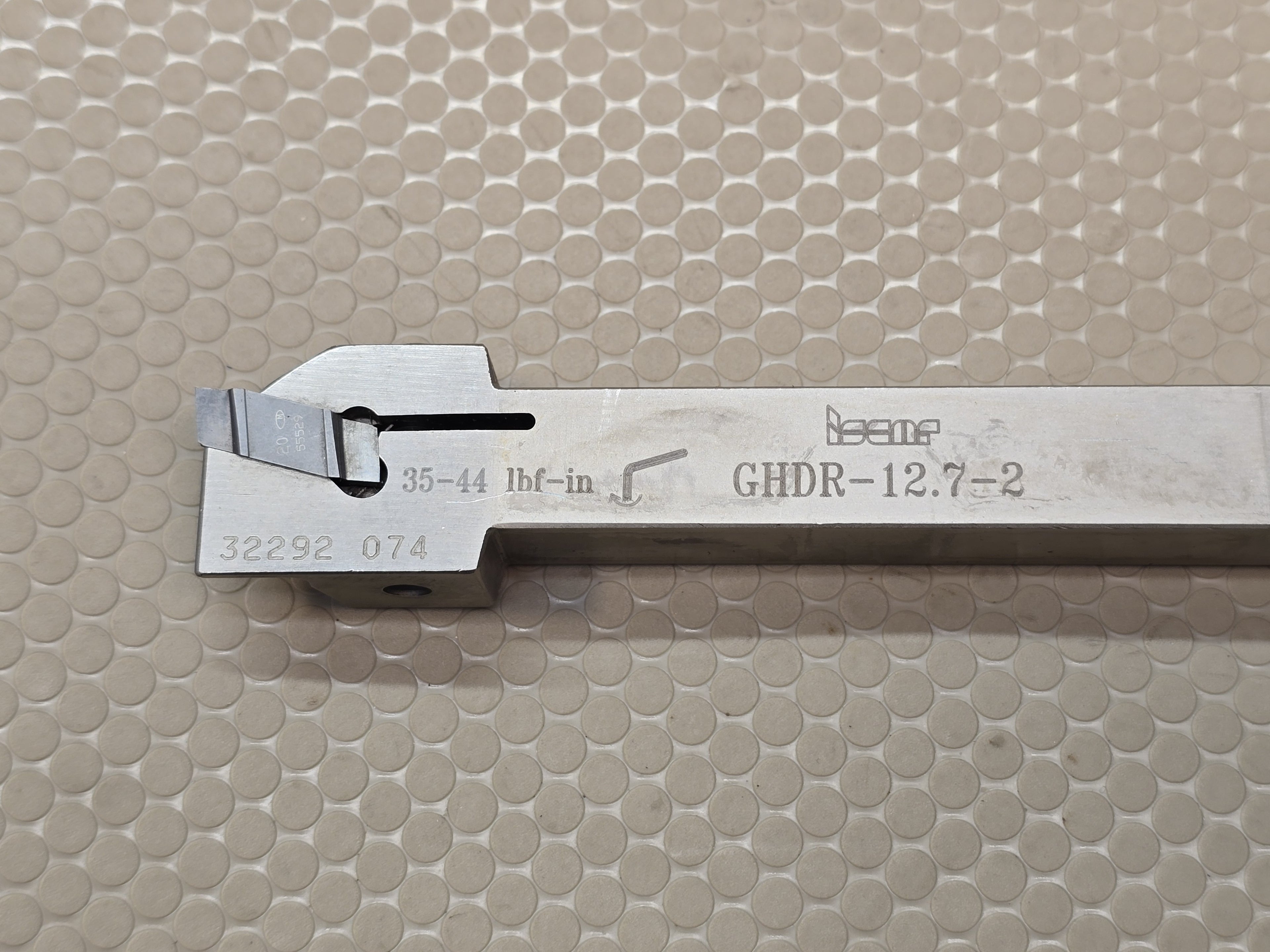 ISCAR GHDR-12.7-2 Grooving Parting Tool Holder 35-44 lbf-in