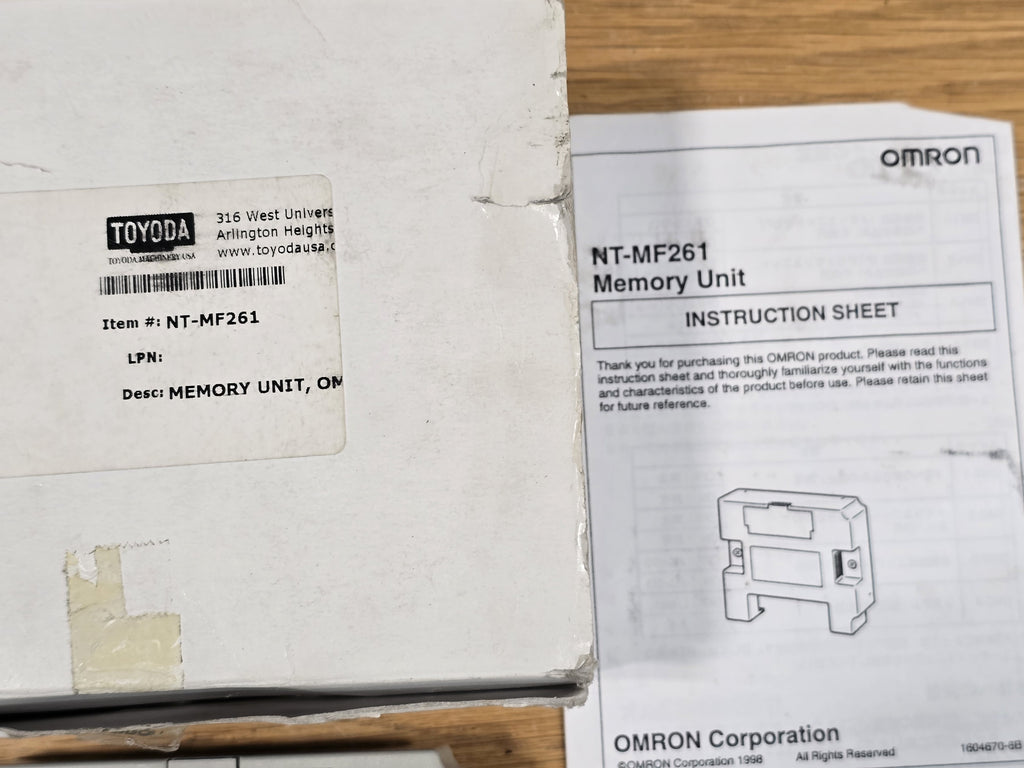 OMRON NT-MF261 Memory Unit for Programmable Terminal