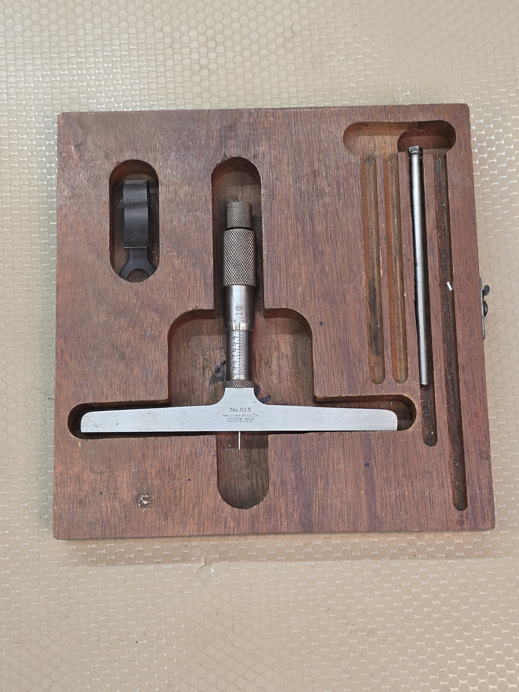 LUFKIN RULE CO. 515 Depth Micrometer Set Vintage Made in USA