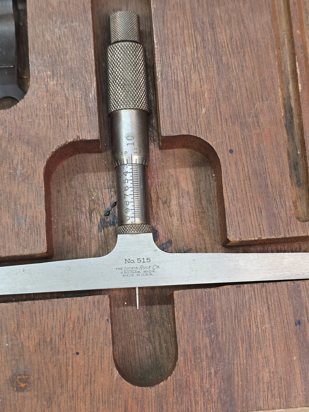 LUFKIN RULE CO. 515 Depth Micrometer Set Vintage Made in USA