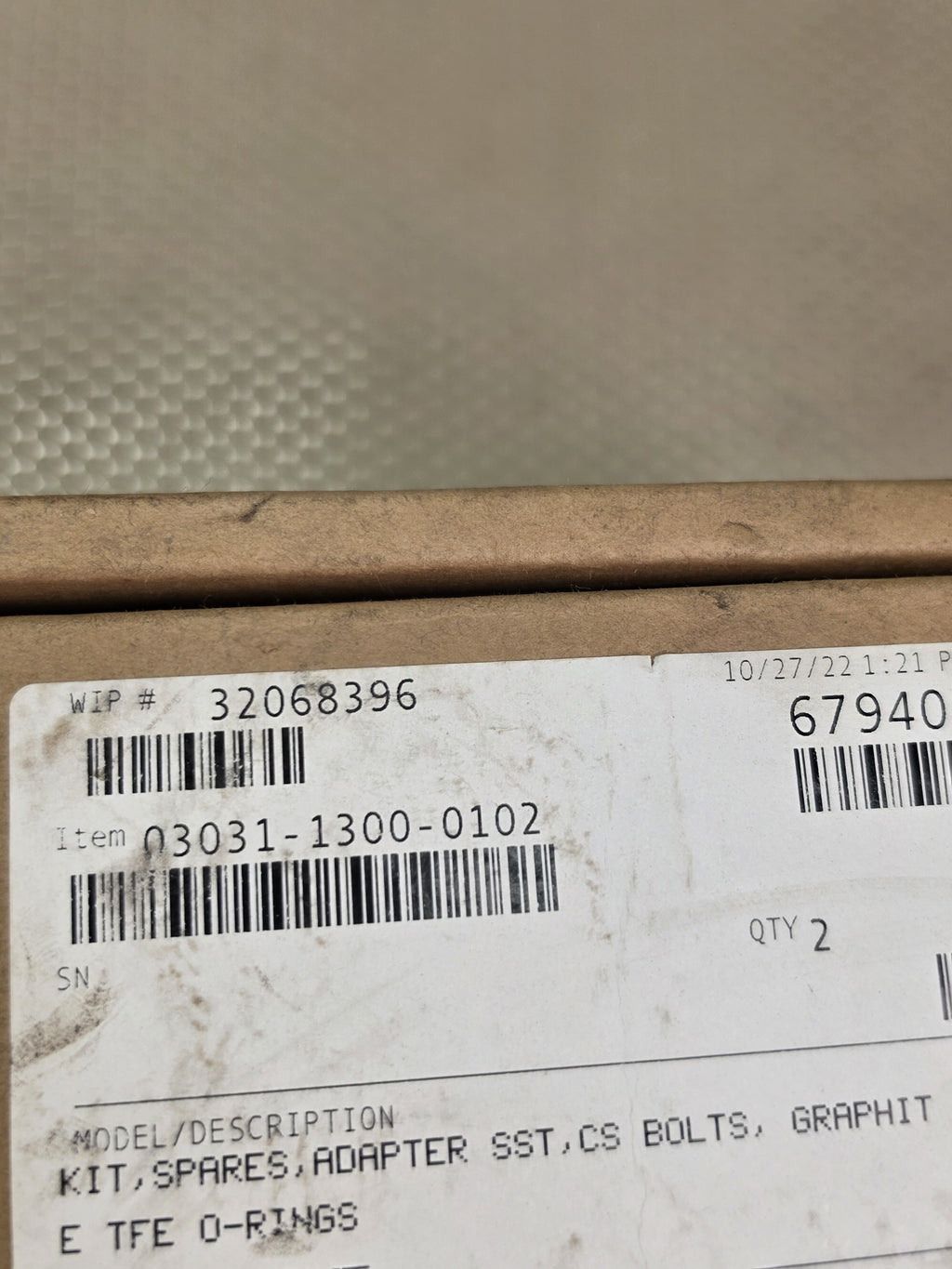 Rosemount 03031-1300-0102 SST Flange Adapter Kit CS Bolts Graphite PTFE O-Rings