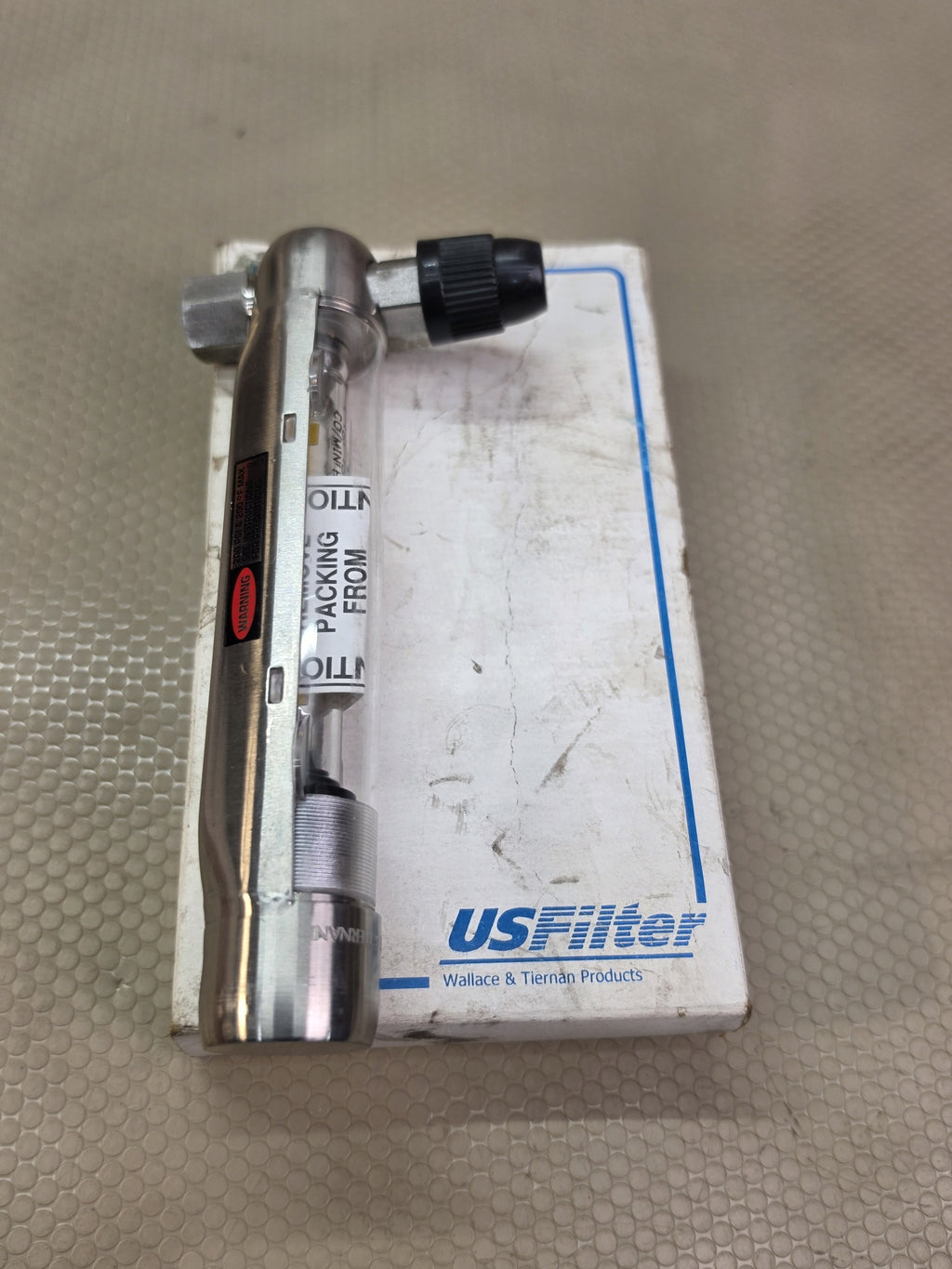 Wallace & Tiernan 299844-10 SS Glass Tube Flowmeter Rotameter 34B133SSXX2X New