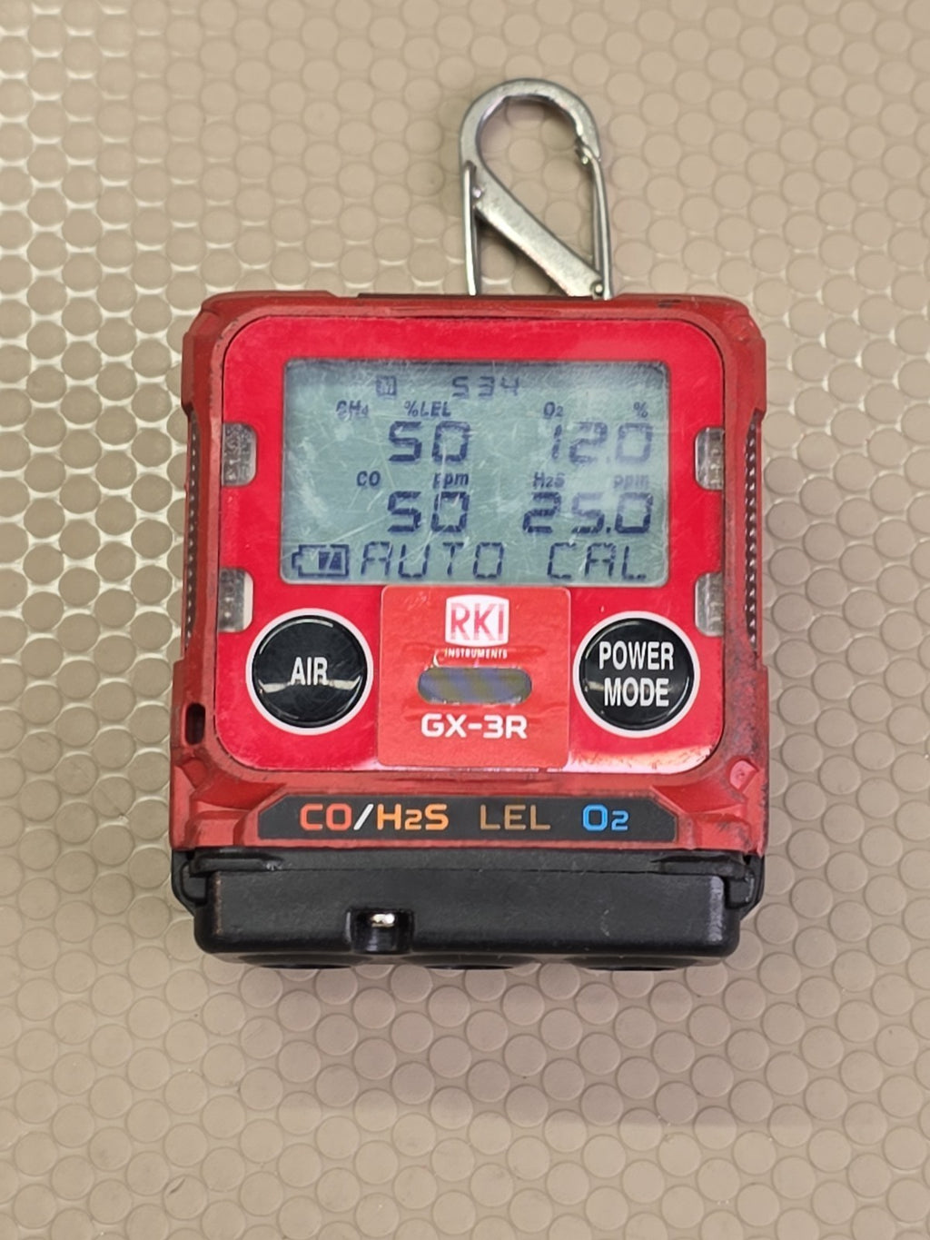RKI Instruments GX-3R Personal Portable 4-Gas Monitor CO/H2S LEL O2