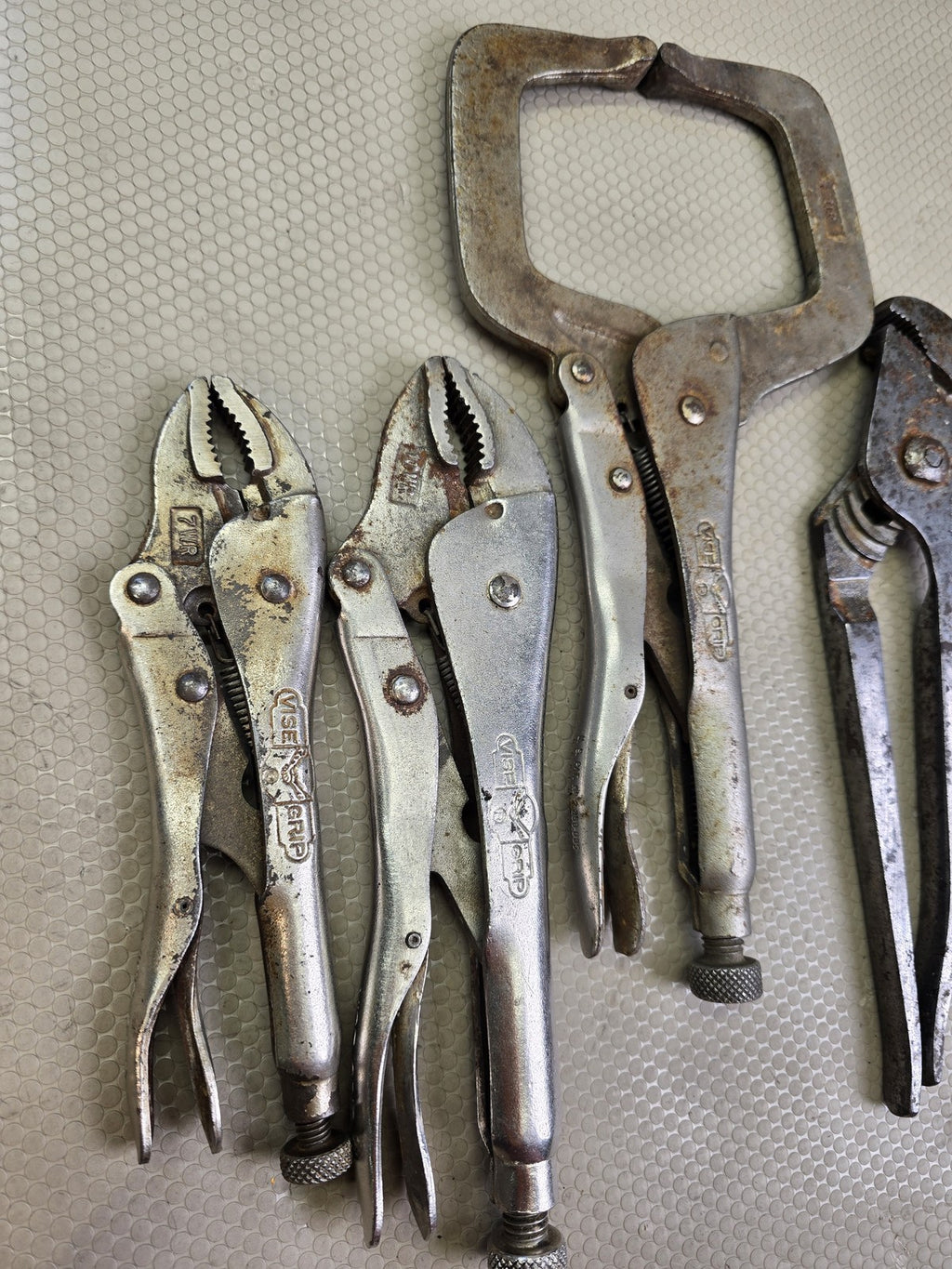 Lot 5 Vise-Grip 7R 10R 7WR Locking Pliers Peterson USA & Channellock