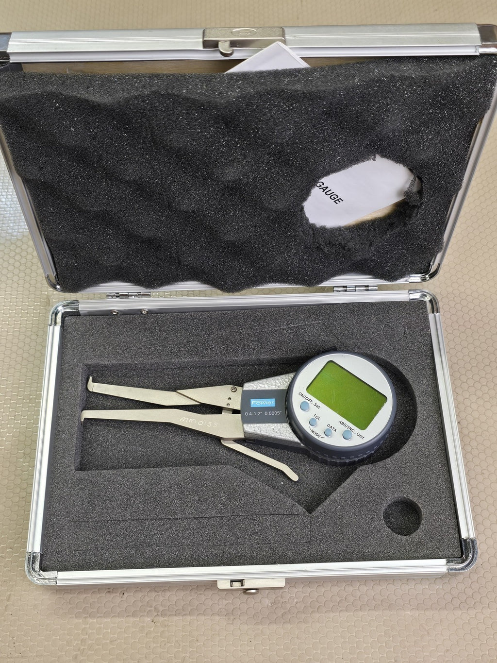 Fowler 54-554-623-0 Digital Internal Caliper Gauge Groove 0.4-1.2" 0.0005"