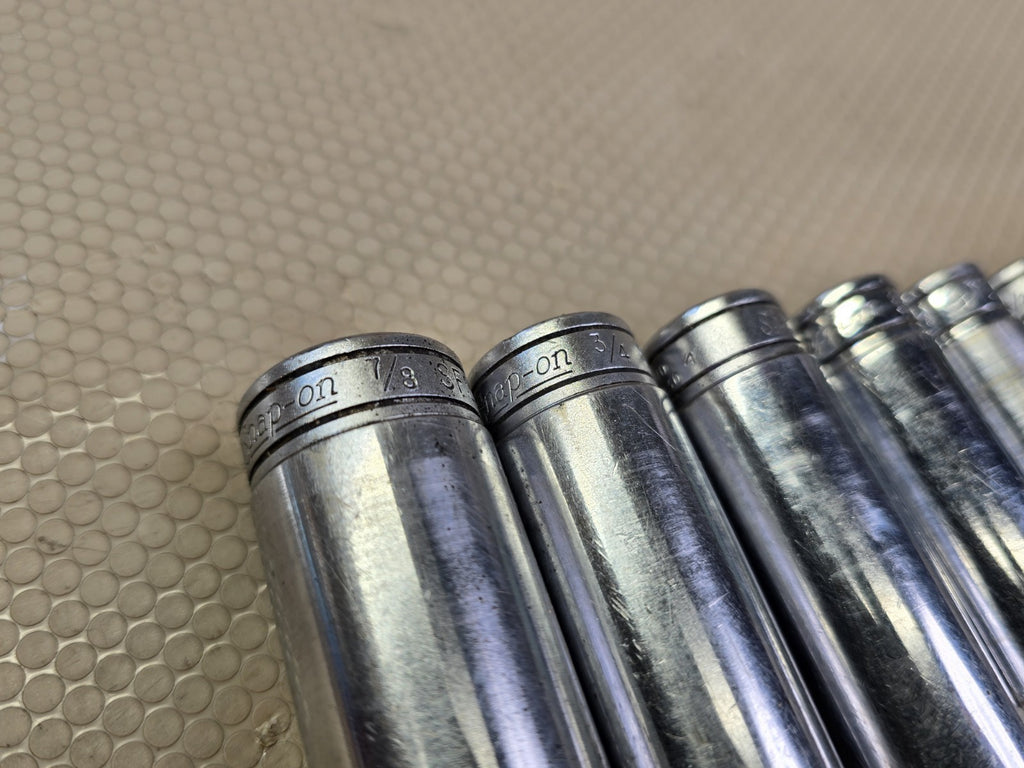 Snap-on SFS 10-Pc 3/8" Drive 6-Point Deep SAE Socket Set 1/4" to 7/8"