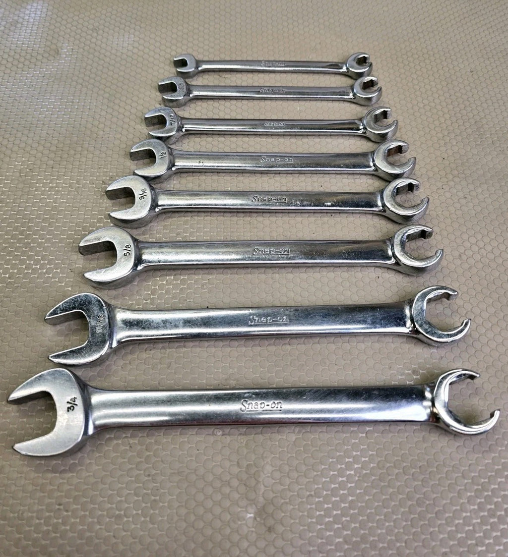 Snap-on OEX Series 8-Pc SAE Flare Nut Combination Wrench Set 1/4"-3/4"