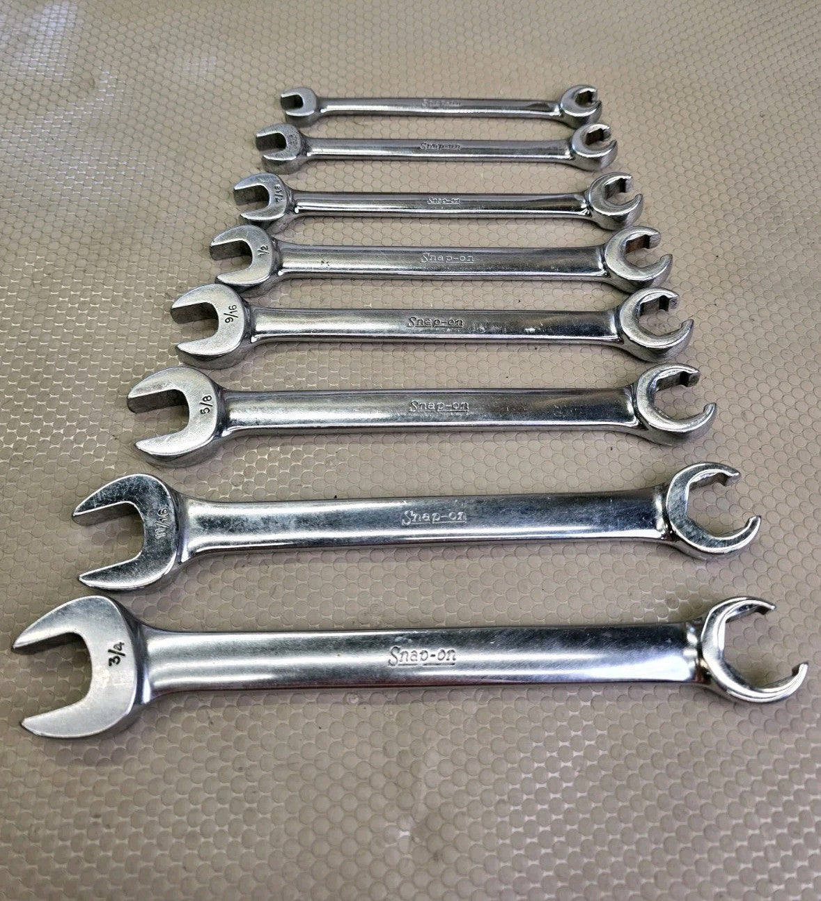 Snap-on OEX Series 8-Pc SAE Flare Nut Combination Wrench Set 1/4"-3/4"