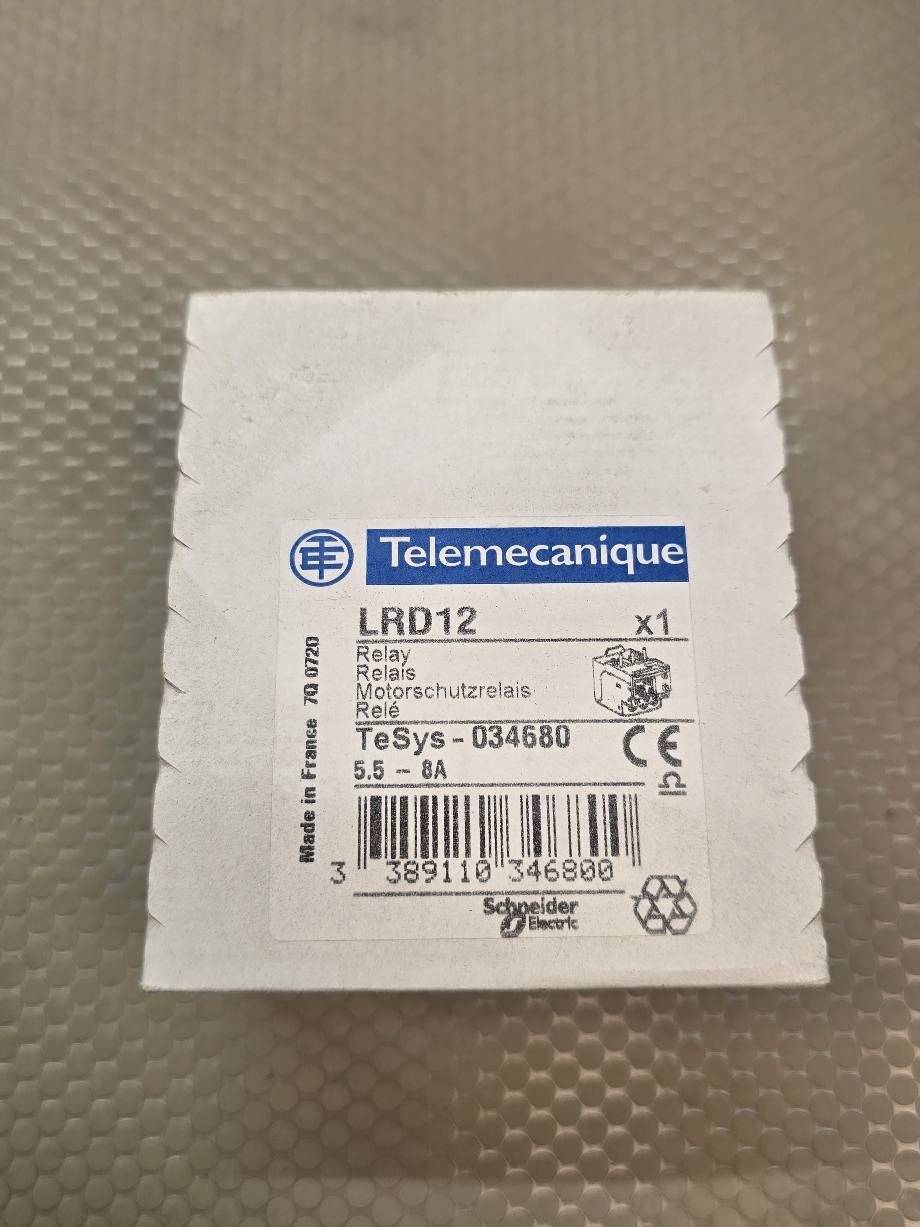 Telemecanique TeSys LRD12 Motor Protection Relay 5.5-8A 034680