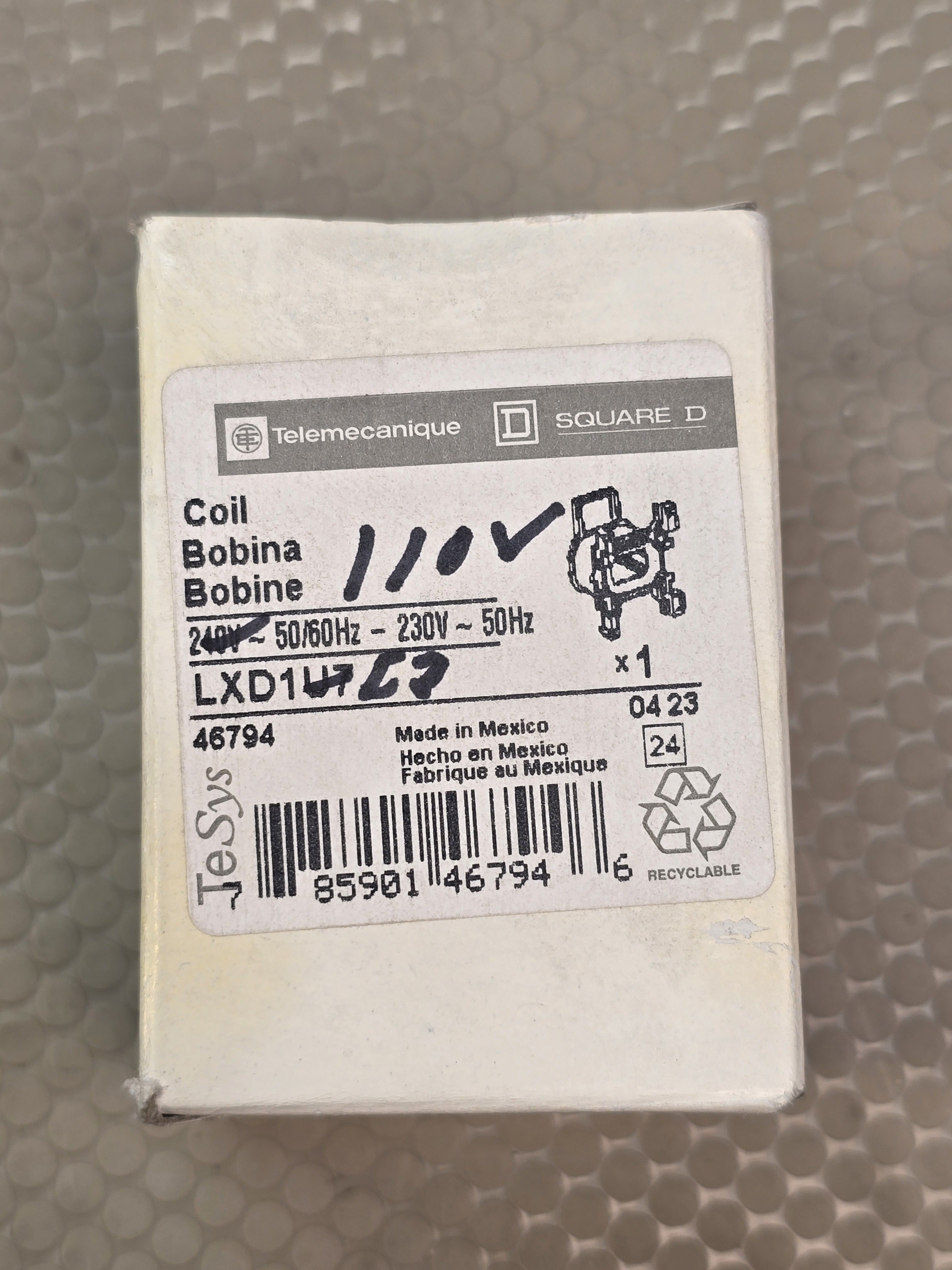 Telemecanique Square D LXD1G7 Contactor Coil 110V 50/60Hz