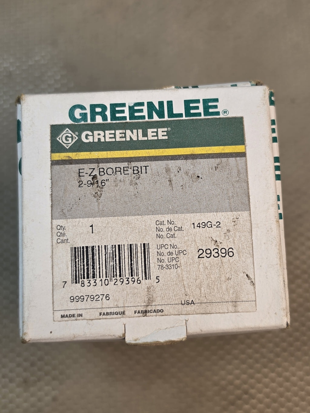 Greenlee 149G-2 E-Z Bore Bit 2-9/16" Self-Feed Wood Boring Drill Bit NEW