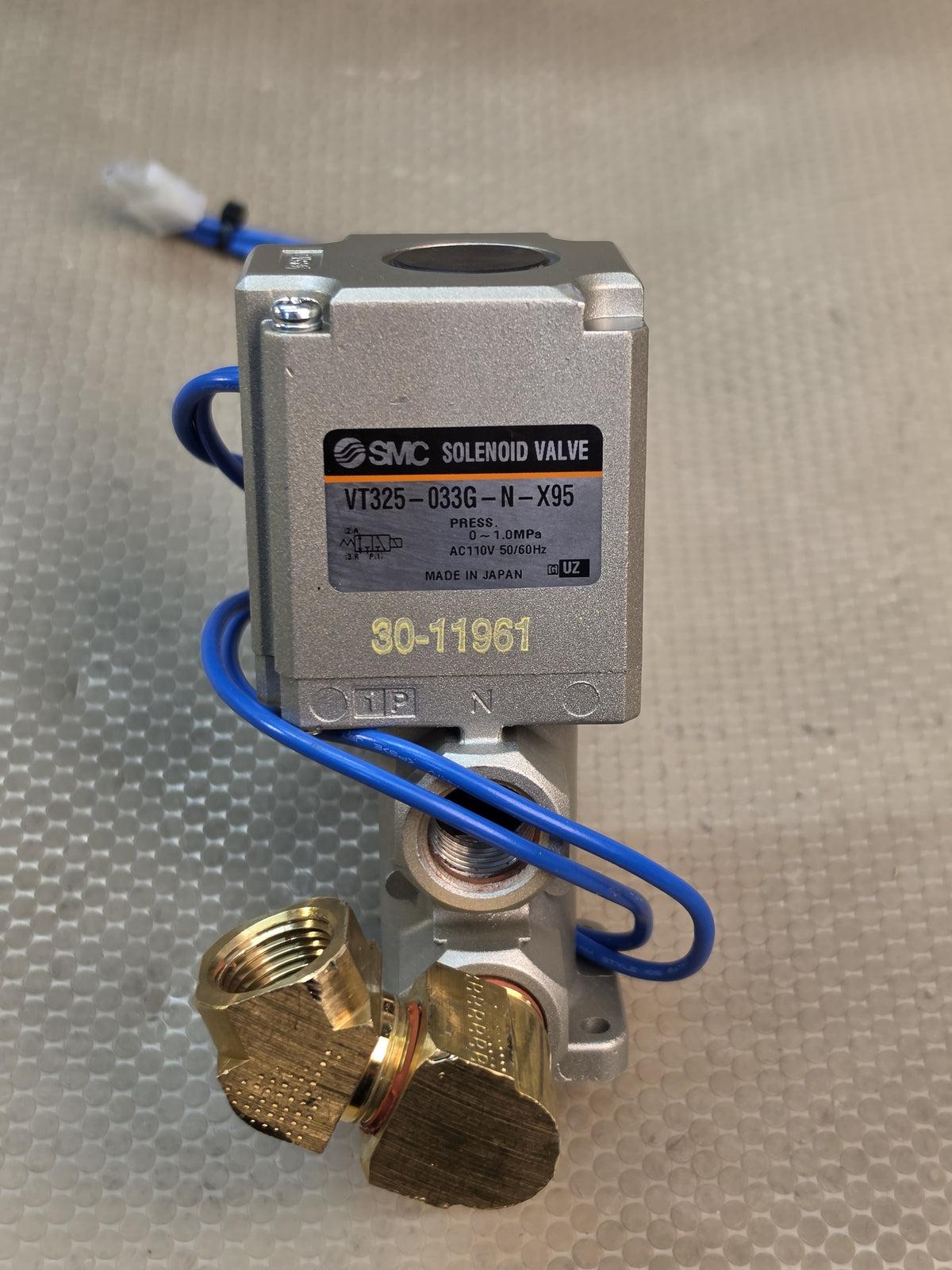 SMC VT325-033G-N-X95 Solenoid Valve 110V AC 50/60Hz 0-1.0MPa 3/8" Port