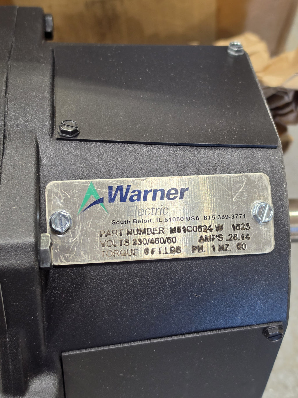 Warner Electric M51C0624-W UniBrake 145TC Coupler Brake 6 ft-lb 230/460V New