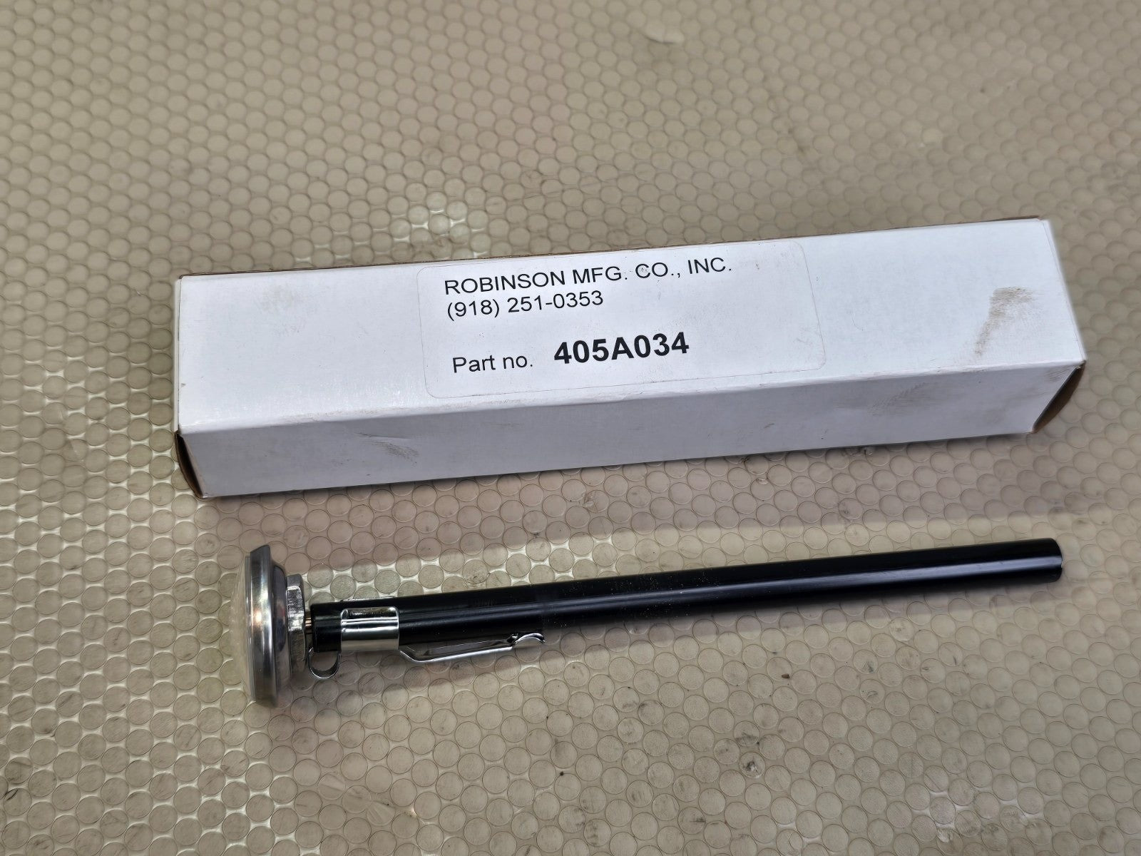 Robinson Mfg. Co. 405A034 Pocket Thermometer 0-220F 1" Dial 5" Oil Centrifuge