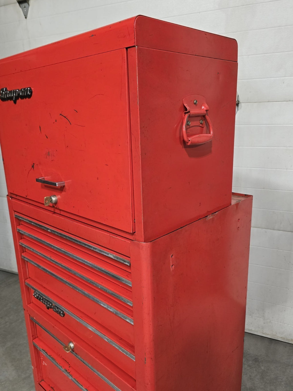 Snap On KRA-59F KRA-380A 1982 Top Chest & Bottom Chest Tool Box Vintage W/ Key!