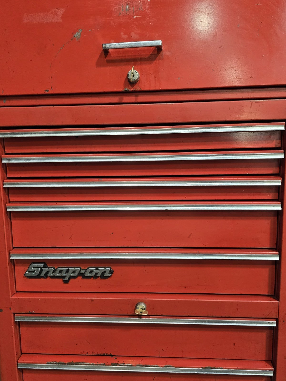 Snap On KRA-59F KRA-380A 1982 Top Chest & Bottom Chest Tool Box Vintage W/ Key!