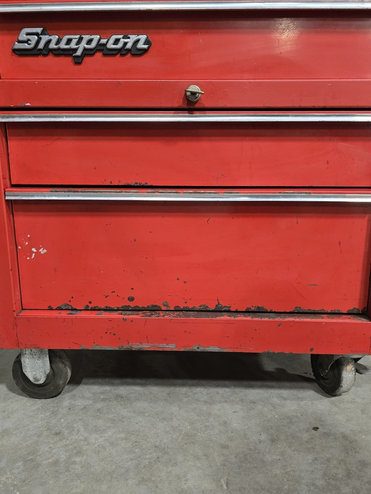 Snap On KRA-59F KRA-380A 1982 Top Chest & Bottom Chest Tool Box Vintage W/ Key!