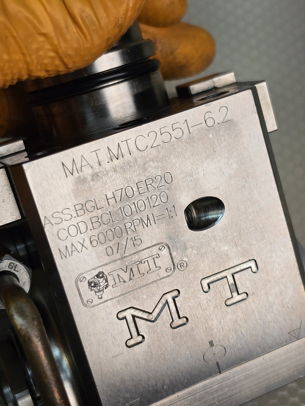 MT MAT.MTC2551-6.1 ASS.BGL H70 ER20 LIVE TOOL Holder FOR EUROTECH BMT40 Right Angle 90