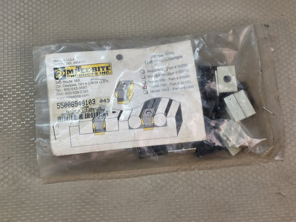 Mitee-Bite 60750 Uniforce Clamps Set 750 1/4-20x3/16 Workholding 8-Pack NEW