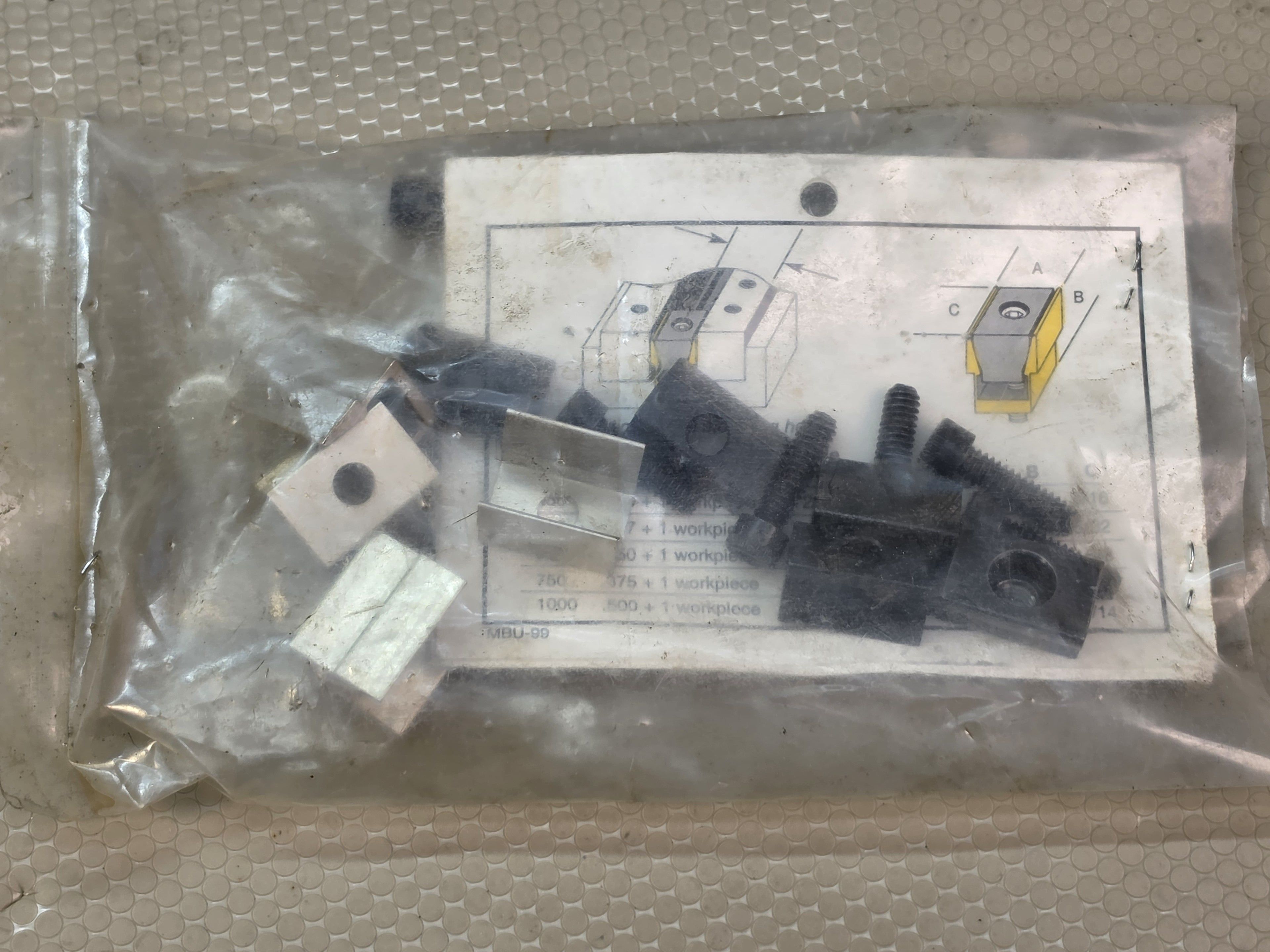 Mitee-Bite 60750 Uniforce Clamps Set 750 1/4-20x3/16 Workholding 8-Pack NEW