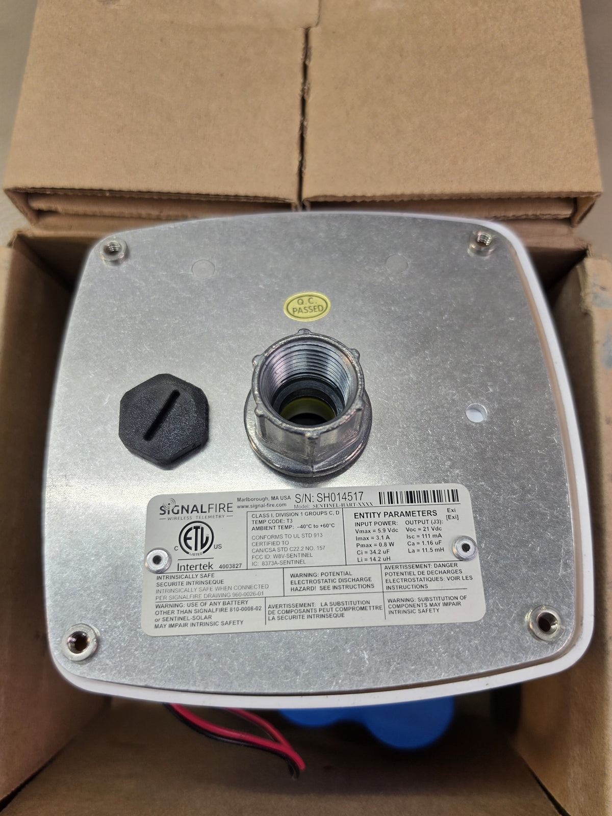 SignalFire Sentinel-HART-3BIS HART Wireless Node 900MHz IS Battery Pack New