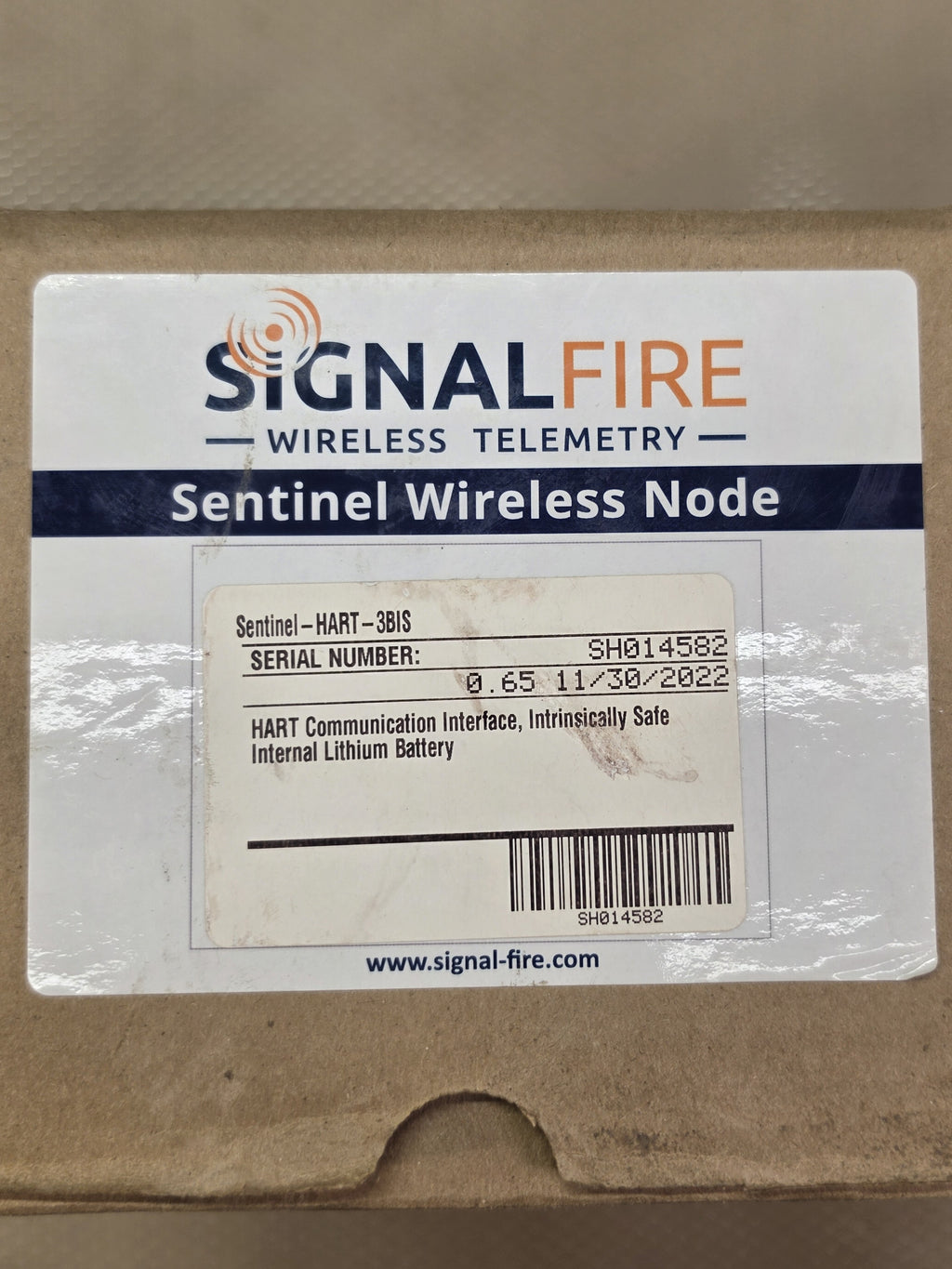 SignalFire Sentinel-HART-3BIS HART Wireless Node 900MHz IS Battery Pack New