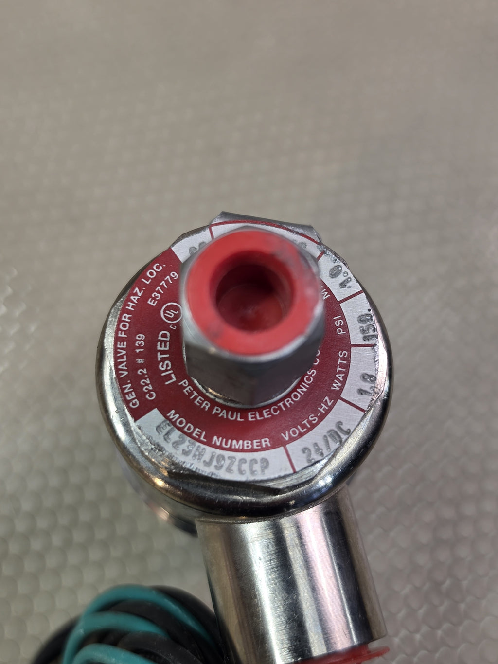 Peter Paul 72HJ92CCP 2-Way NC Solenoid Valve 24VDC 14.8W 0-150 PSI Stainless NOS