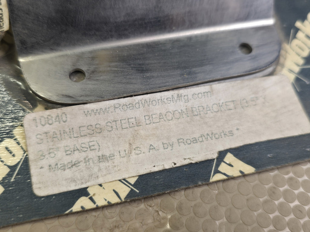 RoadWorks 10840 Stainless Steel Beacon Bracket 3.5" x 3.5" Base Truck Mount