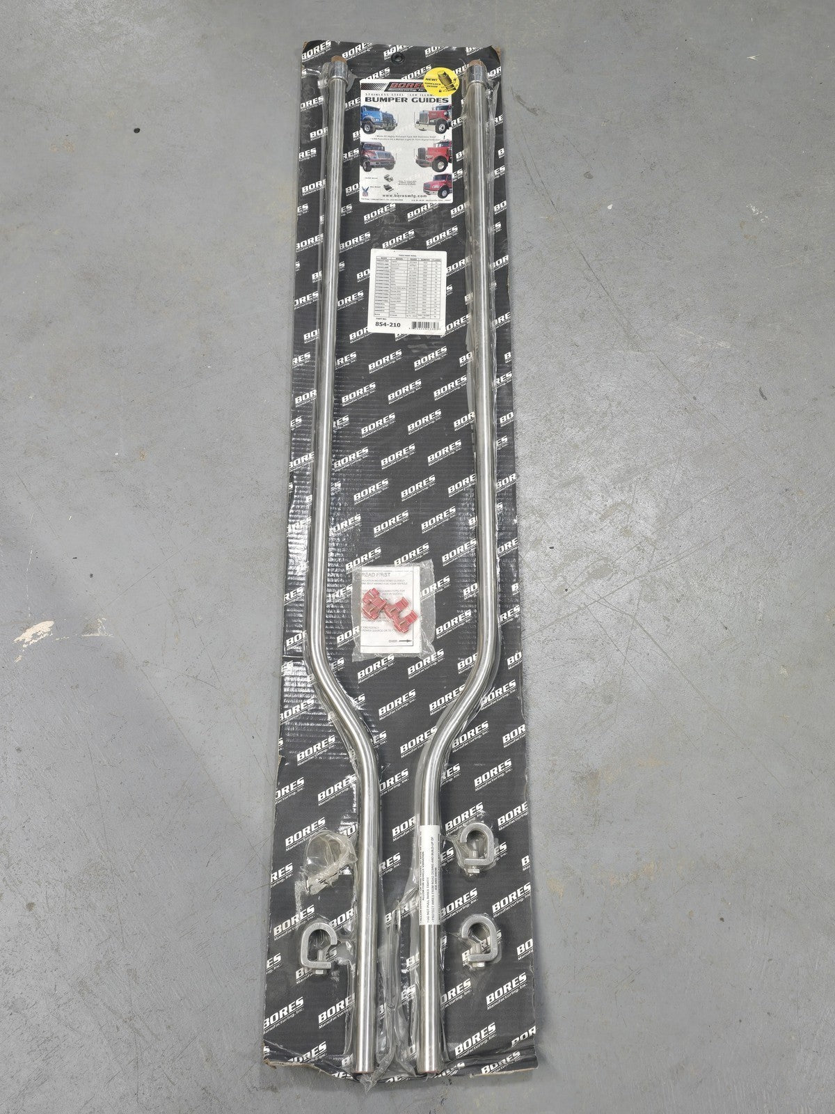 Bores 854-210 Stainless Steel LED Bumper Guides 51" Pair Truck Freightliner Kenw
