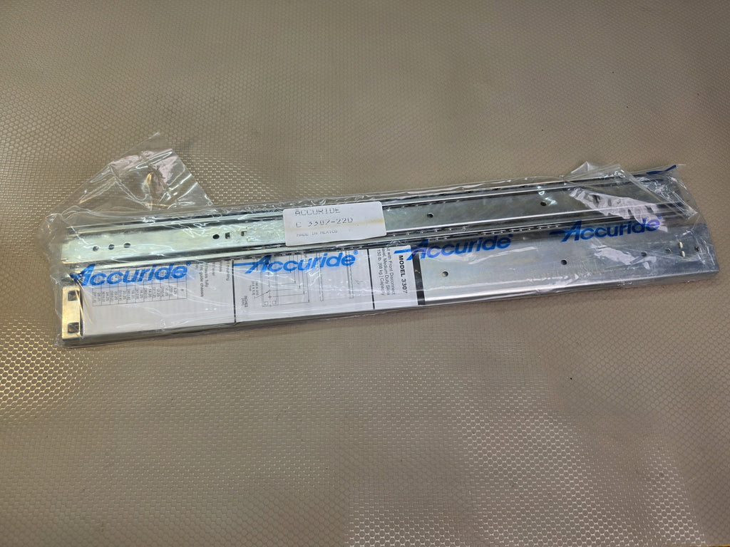 Accuride C 3307-22D 22" Medium Duty 150lb Drawer Slide Pair Over-Travel Lock-Out *PAIR*