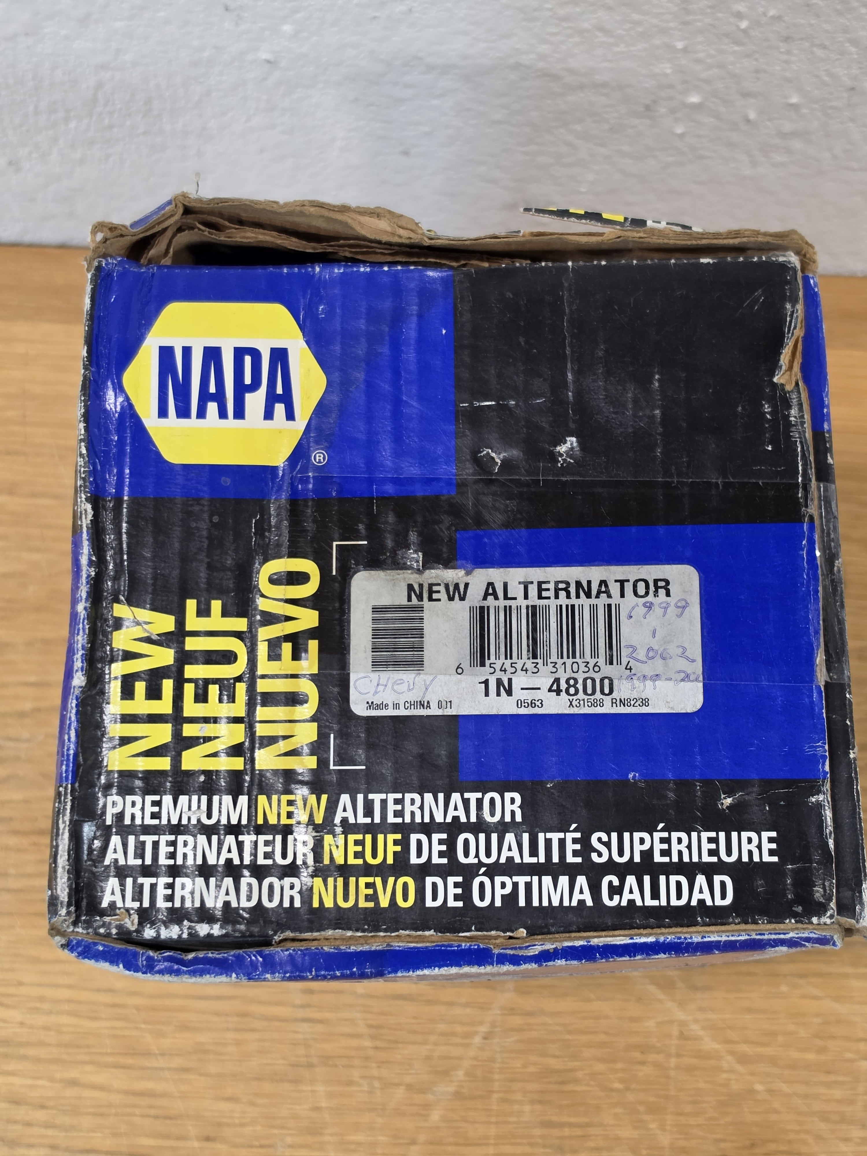 NAPA 1N-4800 Alternator 12V 105A Chevy *NEW ALTERNATOR*