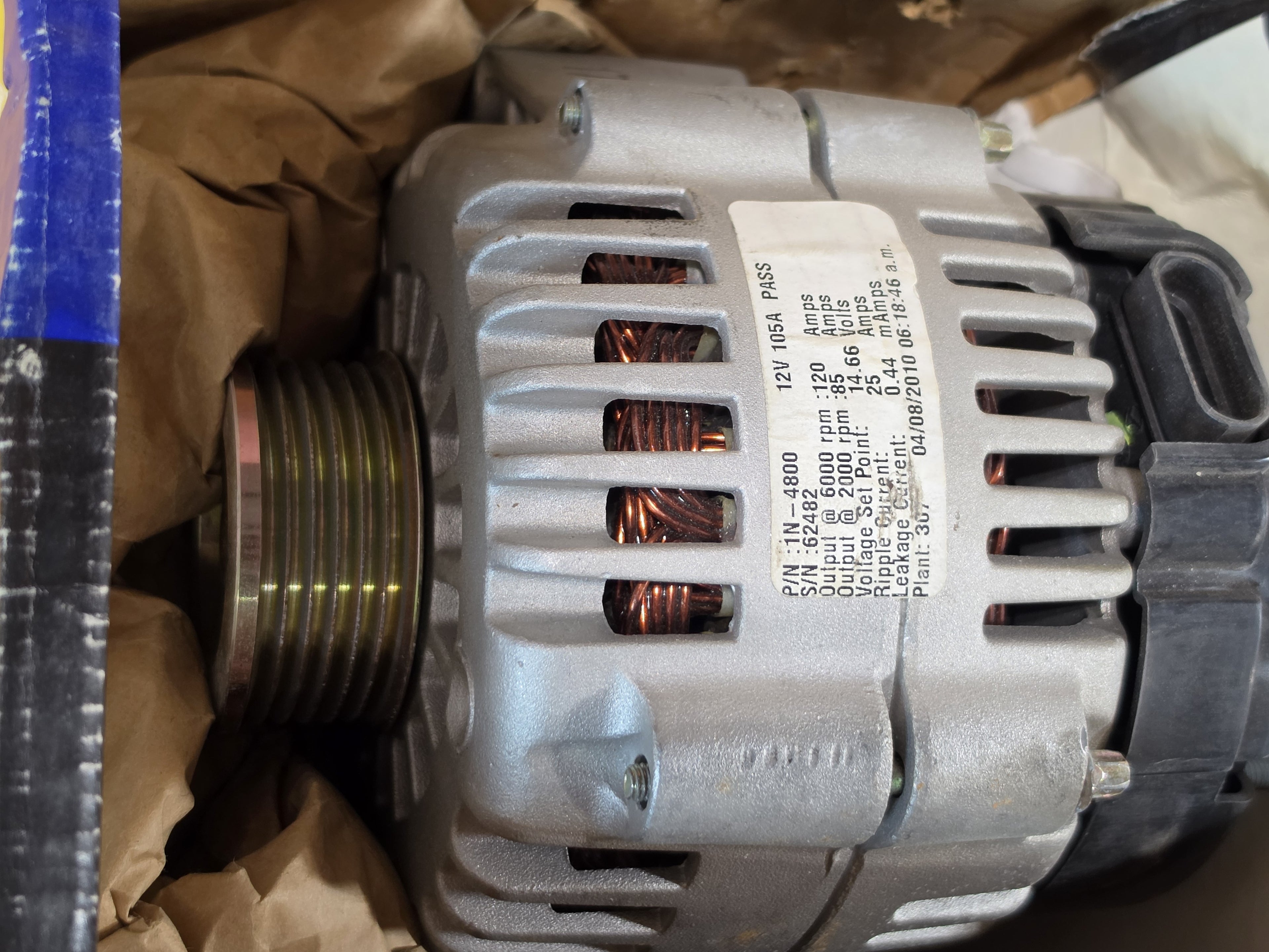 NAPA 1N-4800 Alternator 12V 105A Chevy *NEW ALTERNATOR*