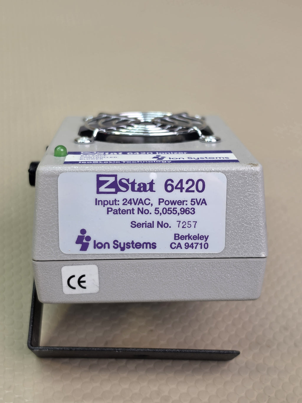 Ion Systems ZStat 6420 Ionizer Blower 24VAC 5VA NEW