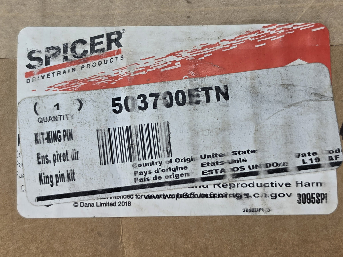 Spicer 503700 ETN King Pin Kit Commercial Truck Steer Axle Drivetrain