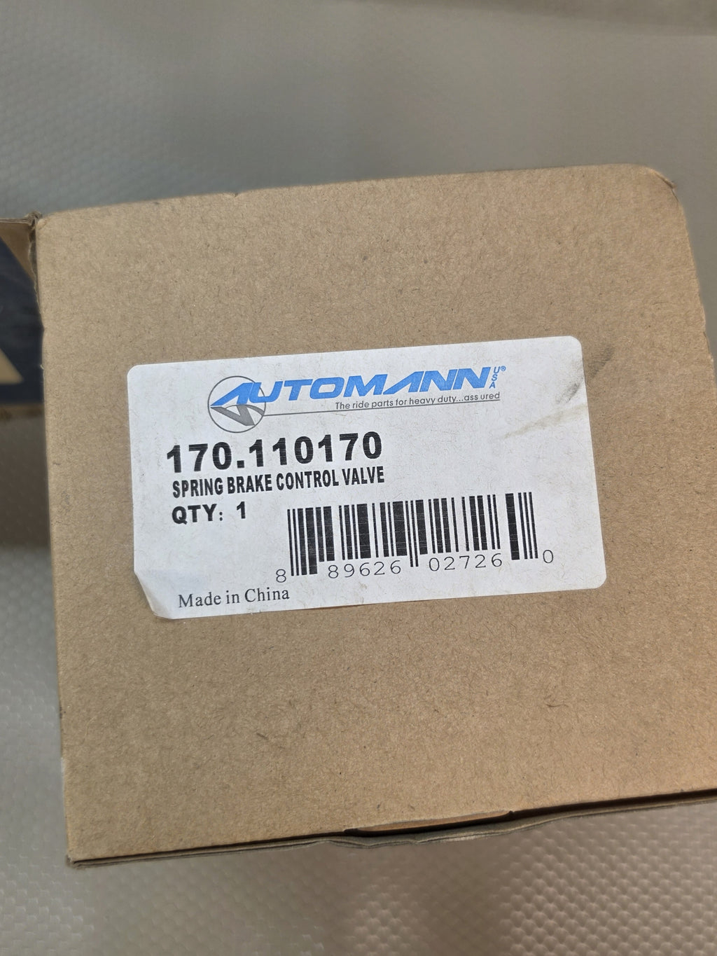 Automann 170.110170 Spring Brake Control Valve Heavy Duty Truck Air Brake