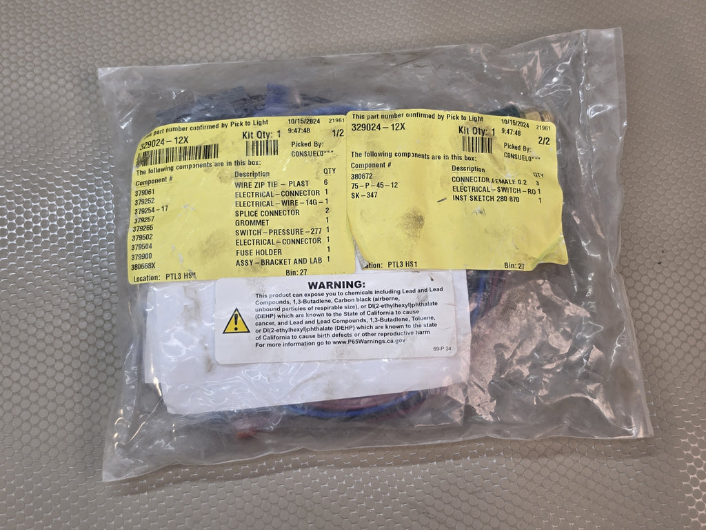 Parker Chelsea 329024-12X 12V PTO Air Shift Control Installation Kit Wiring Harness