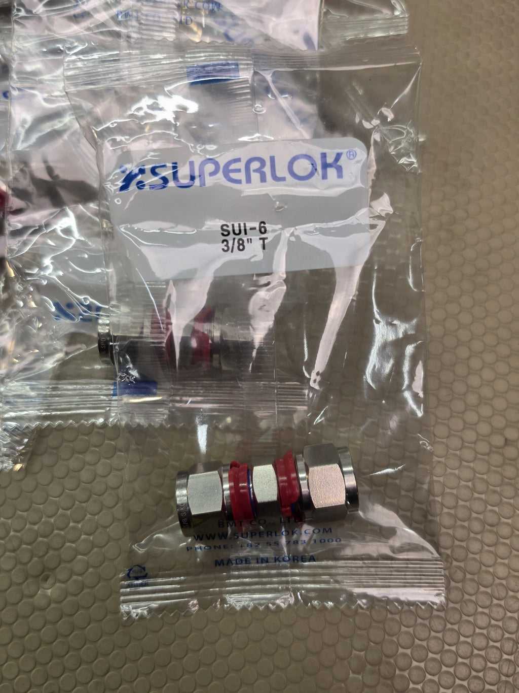 SUPERLOK SUI-6 3/8" Tube Union 316 SS Double Ferrule Compression Fittings 40 pc!